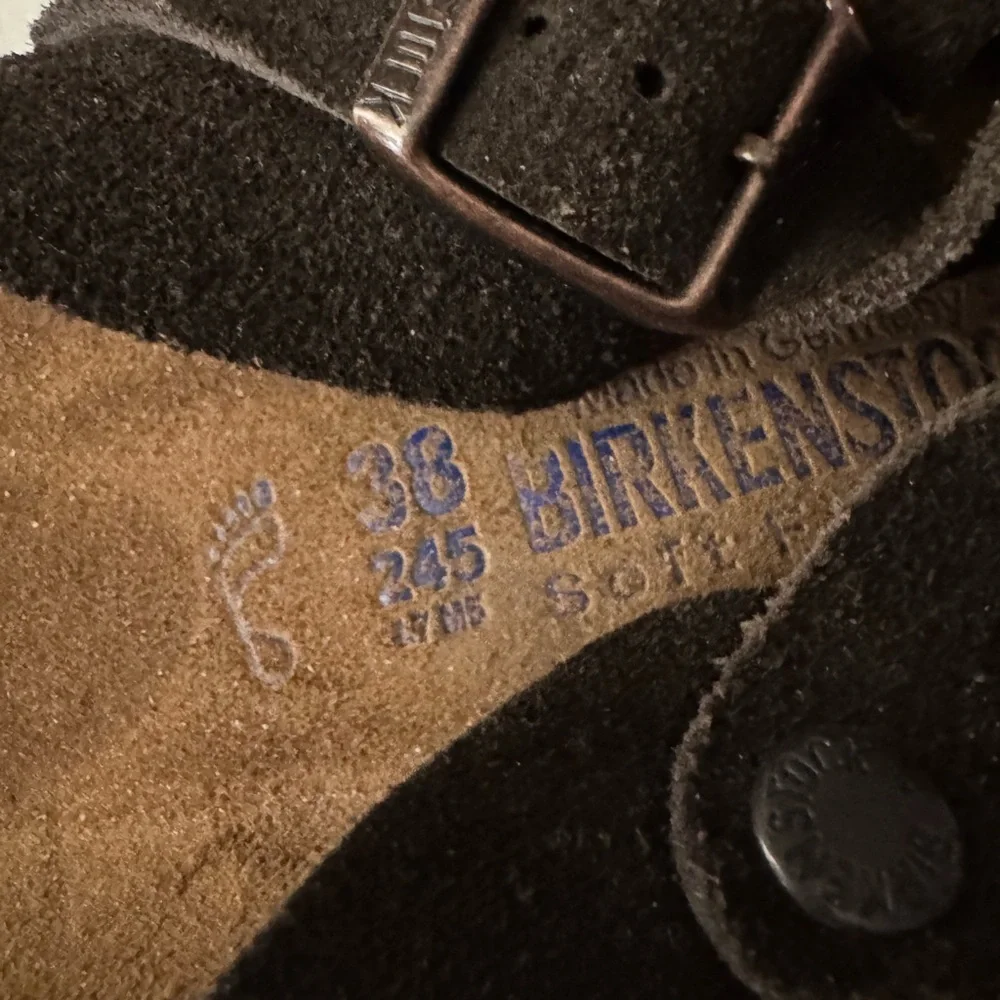 Birkenstock Black Suede Clogs with Buckle - Picture 7 of 7
